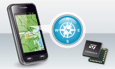 ST全新地磁计模块显著降低移动罗盘功耗50%